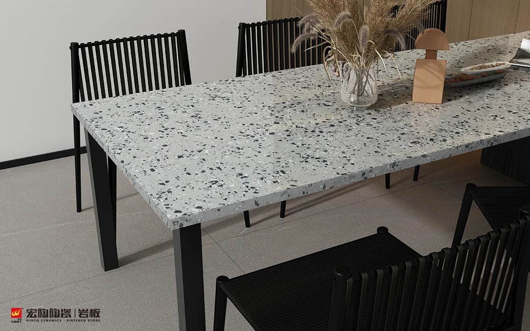云顶集团岩板餐桌效果图