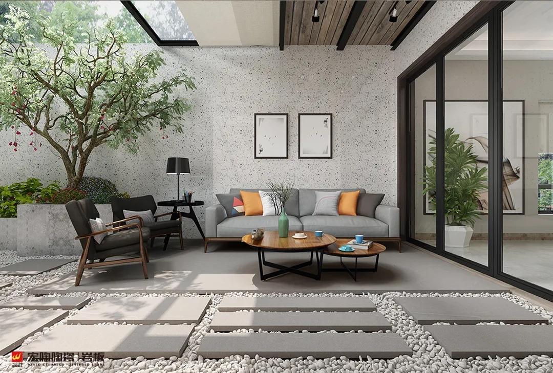 云顶集团岩板客厅效果图