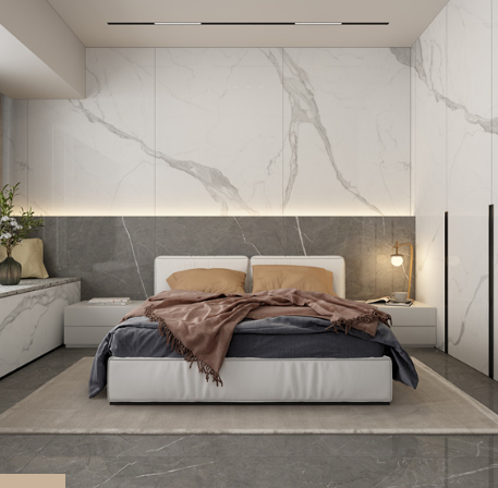 云顶集团岩板1200X2700X9mm深灰装修效果图