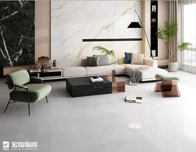  云顶集团TPGM157059君士坦丁灰瓷砖地砖效果图