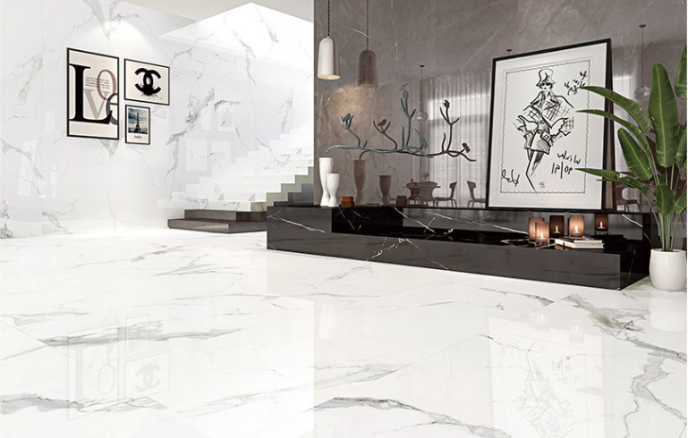 云顶集团陶瓷大板客厅效果图