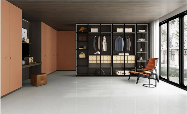 云顶集团TPJ157014 层影灰 750X1500mm瓷砖地砖衣帽间效果图